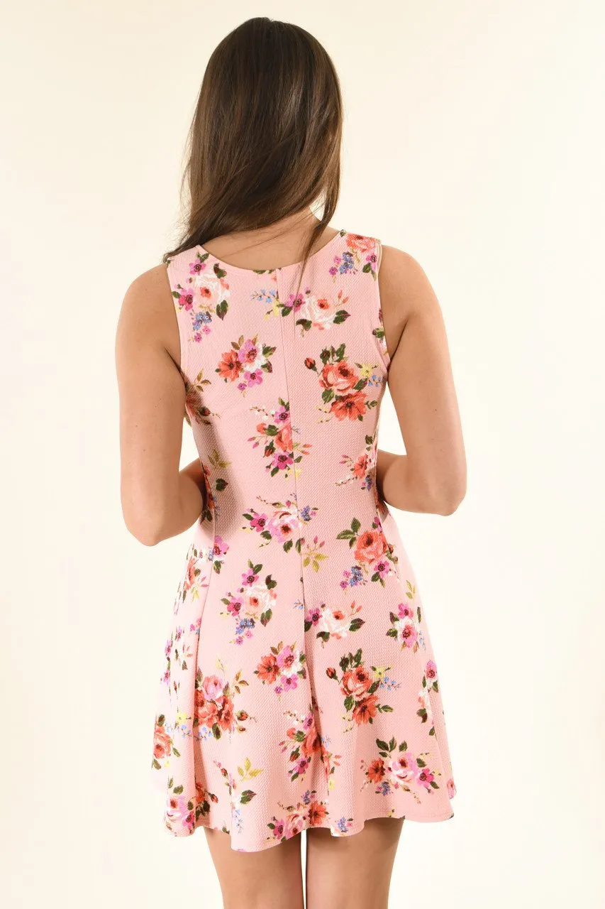 Pink to Be Together Floral Dress
