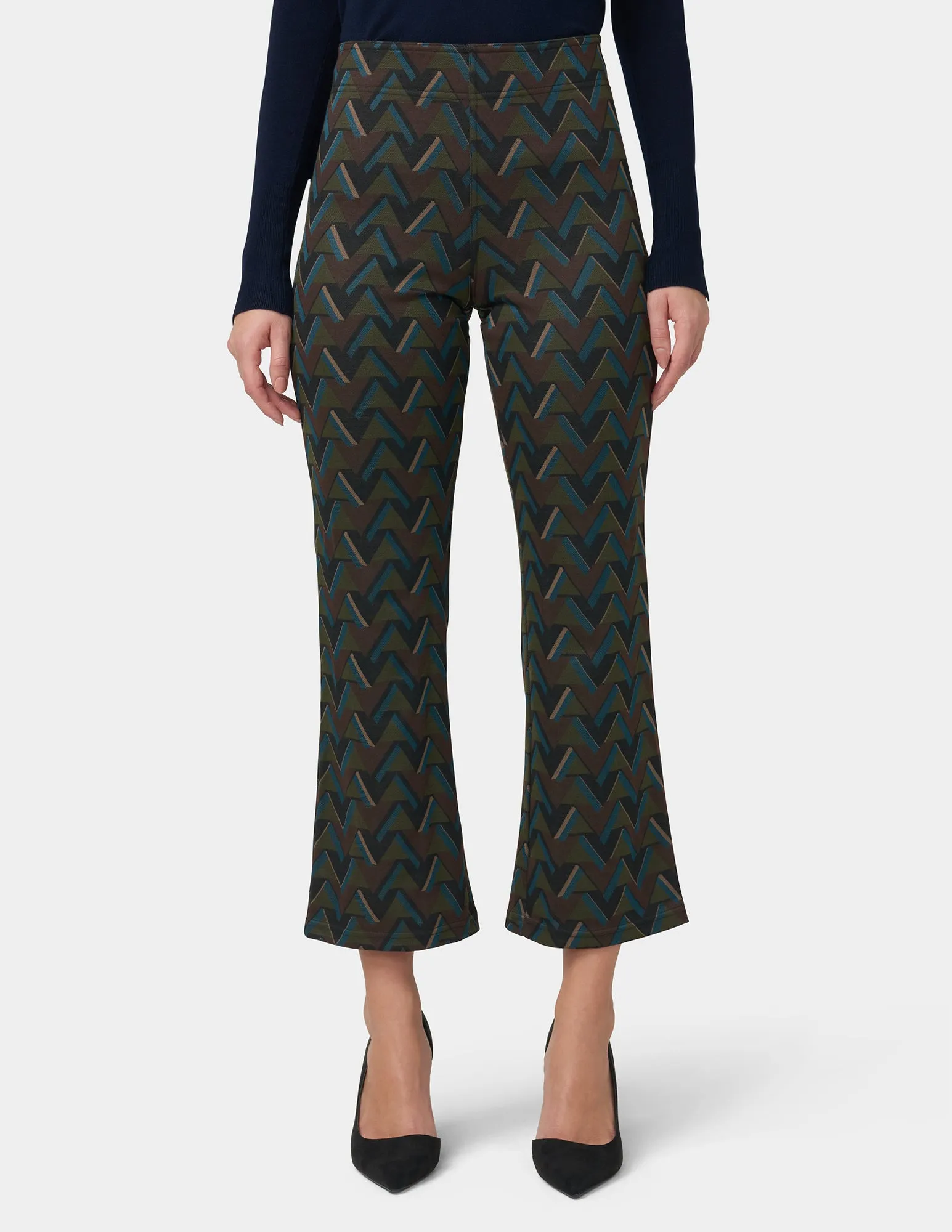 Pontease Geo Cropped Flare Legging