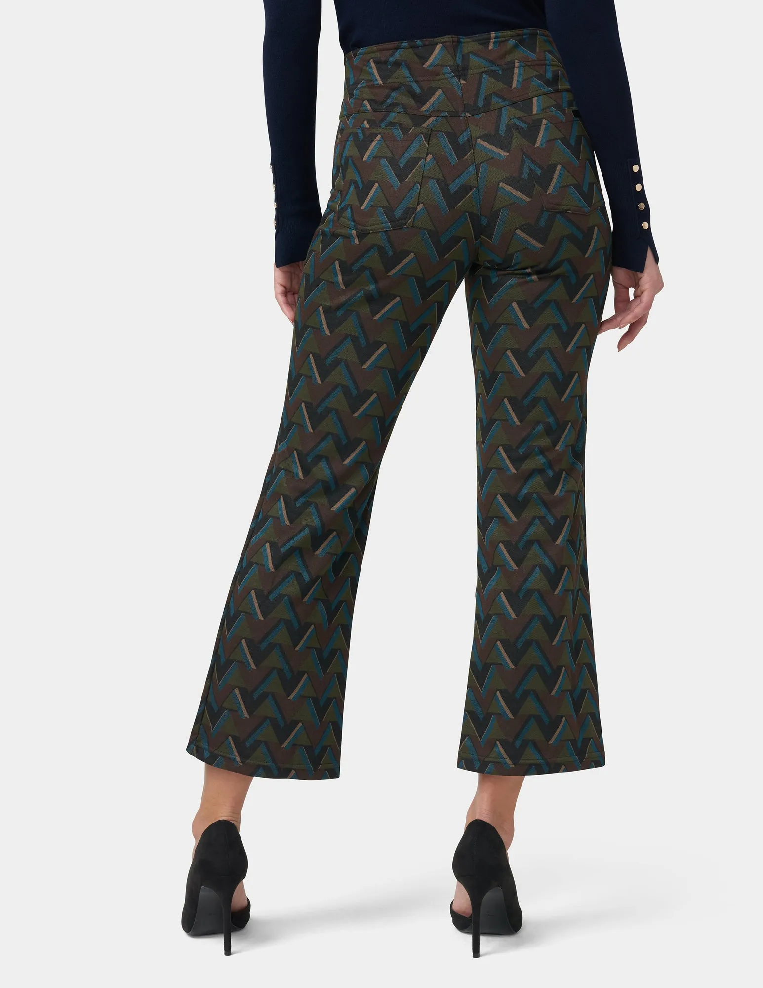Pontease Geo Cropped Flare Legging