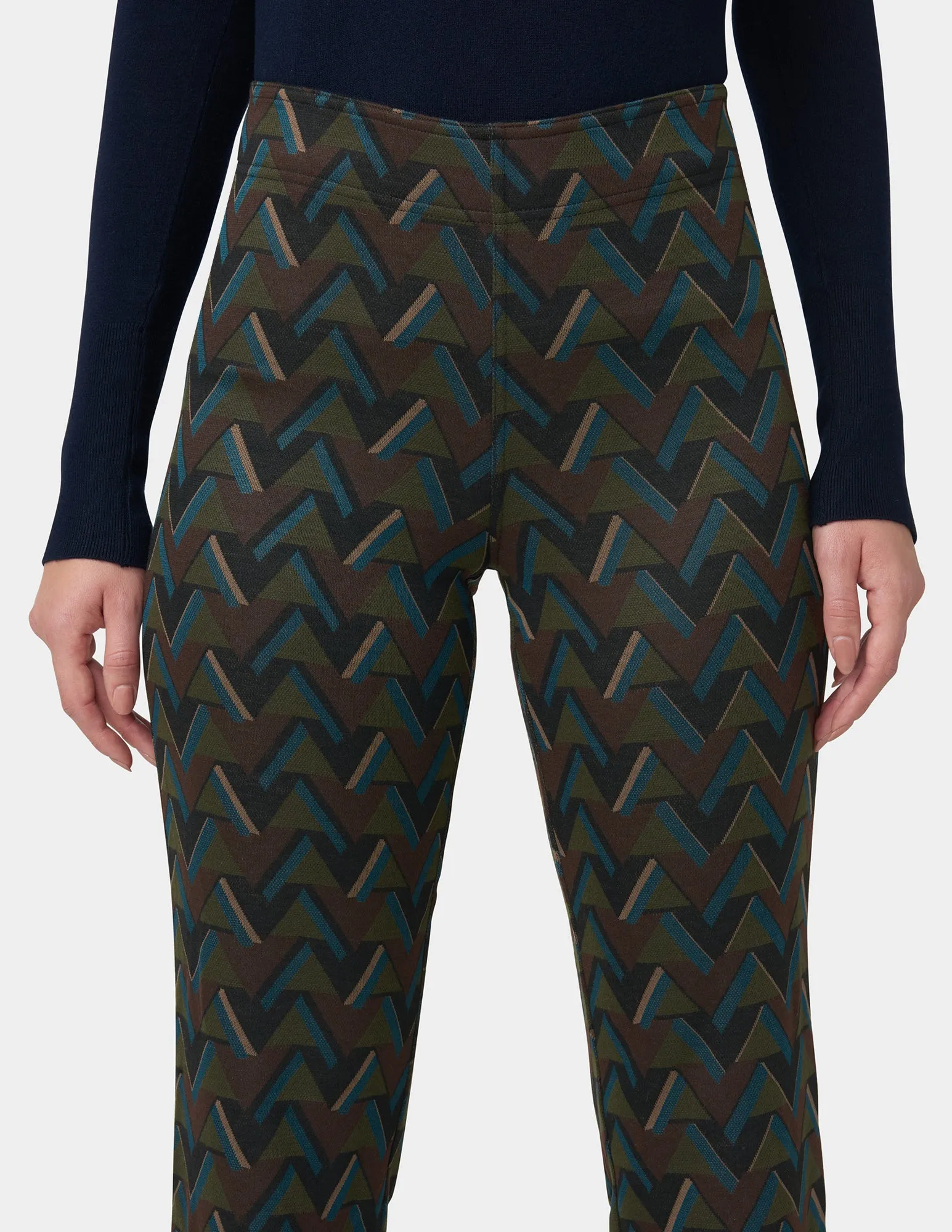Pontease Geo Cropped Flare Legging