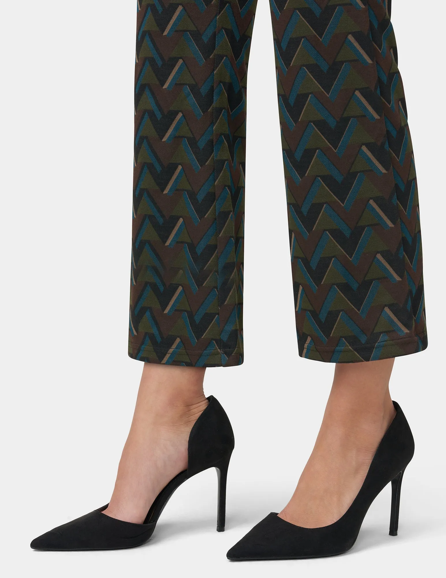 Pontease Geo Cropped Flare Legging