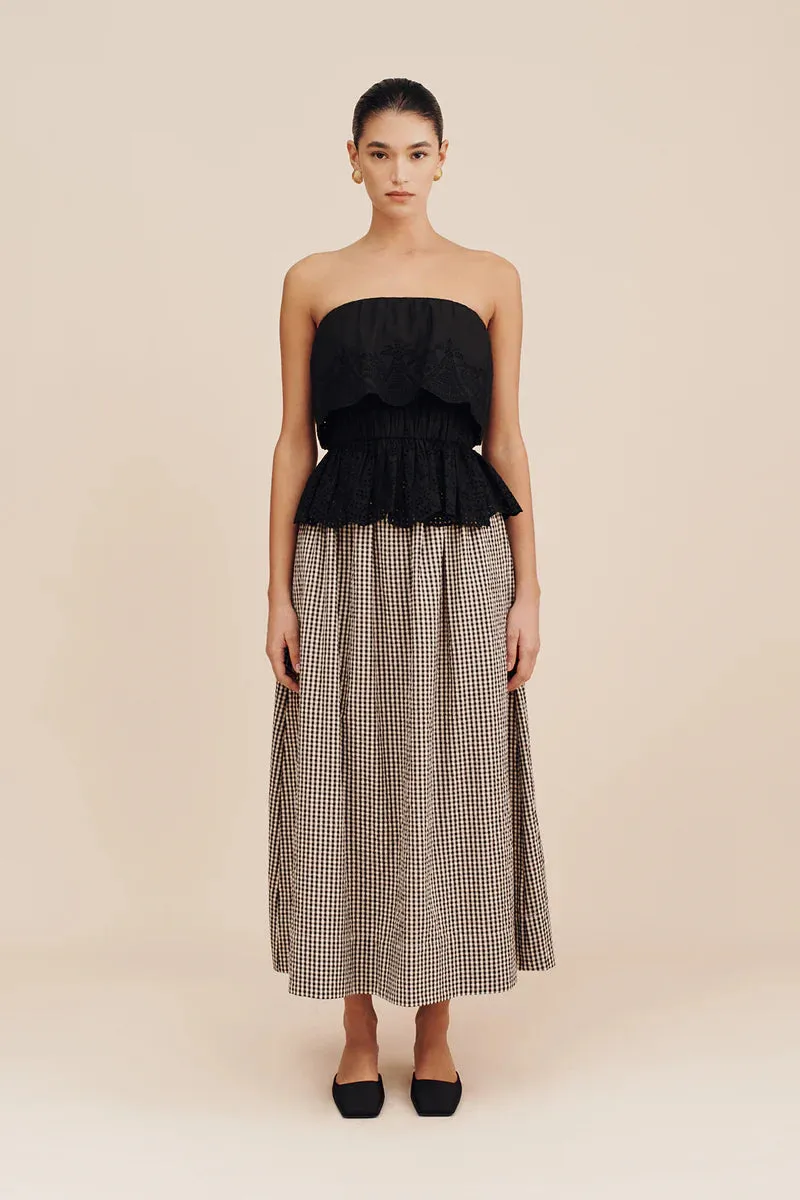 Posse Beryl Strapless Top in Black