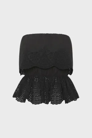 Posse Beryl Strapless Top in Black