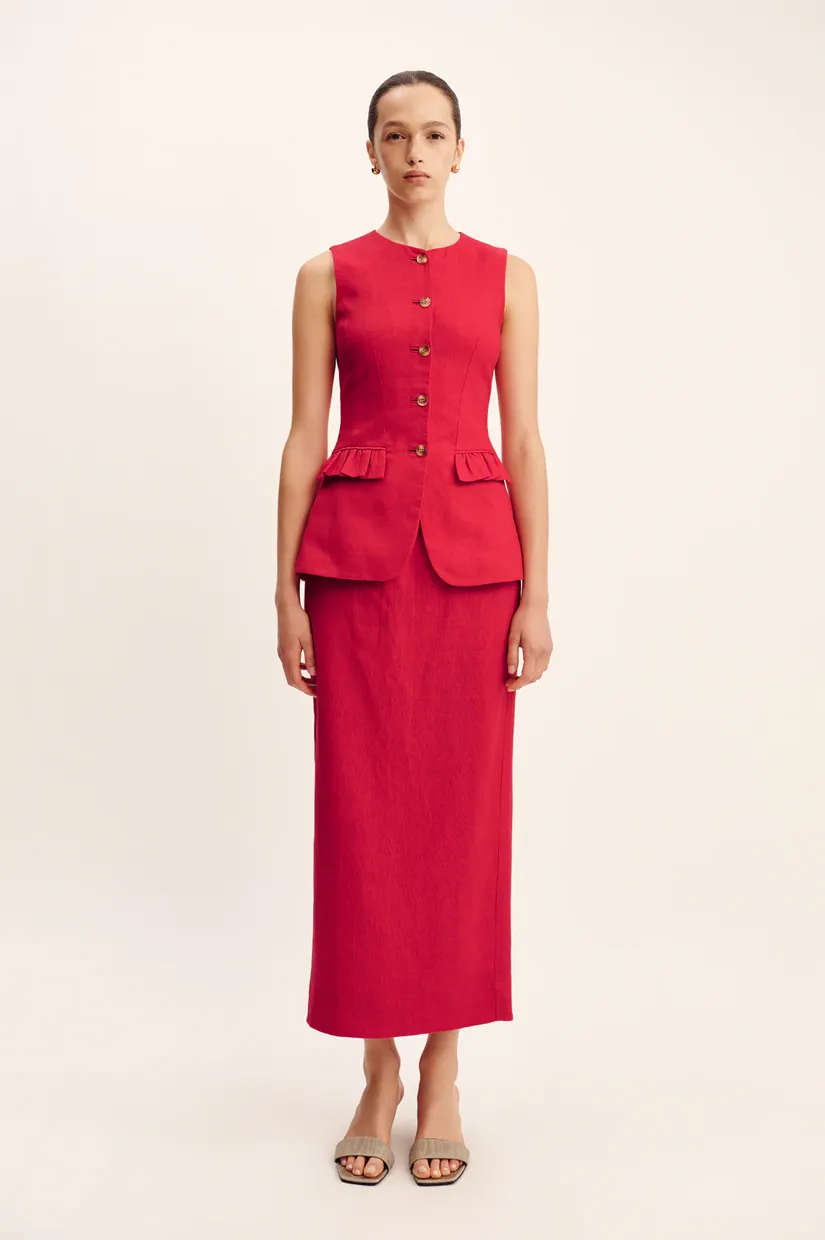 Posse Matilda Gilet - Red