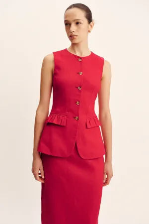 Posse Matilda Gilet - Red