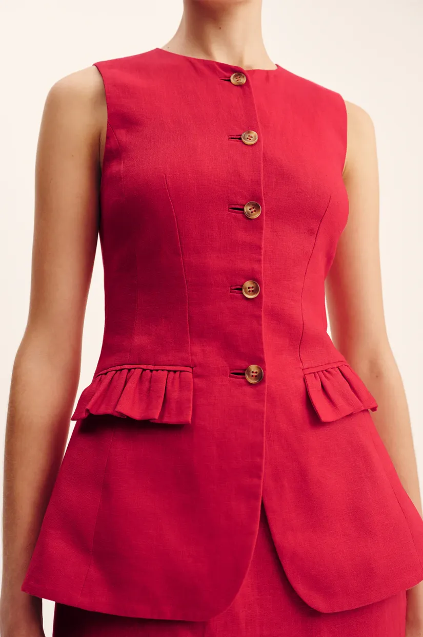 Posse Matilda Gilet - Red
