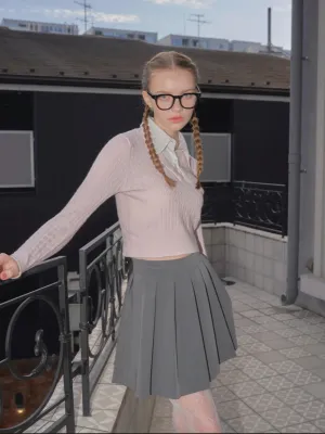 Preppy Pleats Mini Skirt