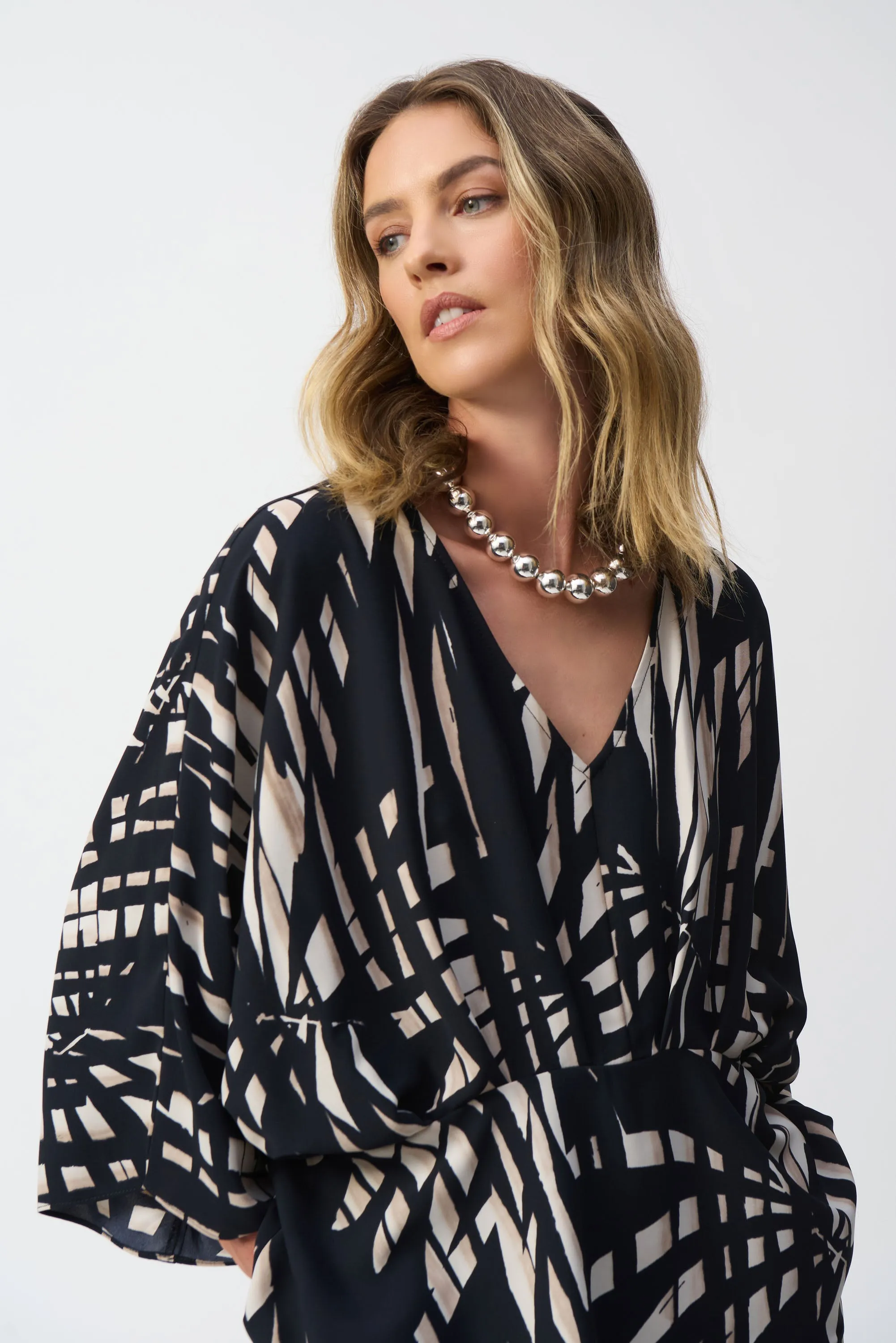 Print Peplum Style top- Joseph Ribkoff