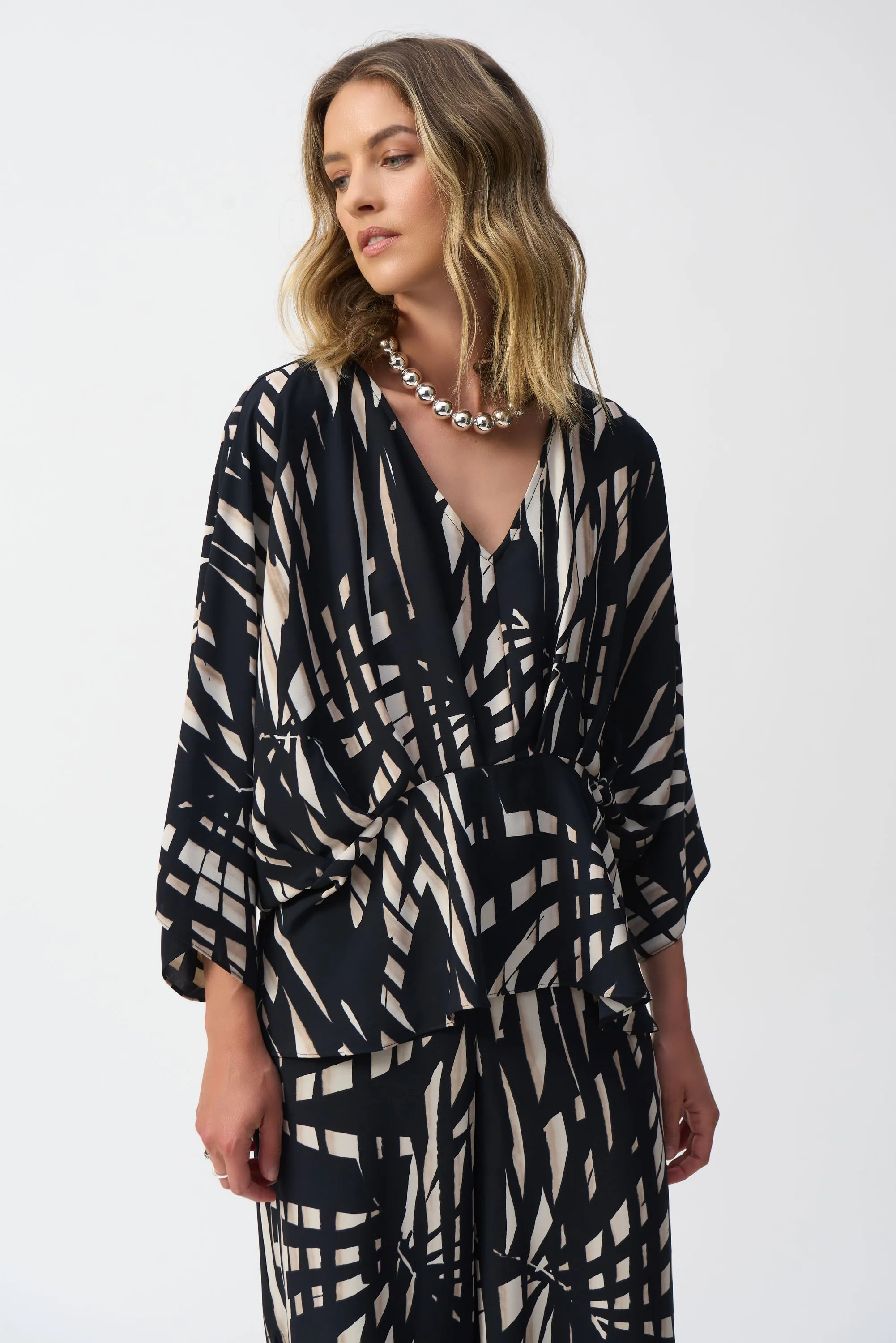 Print Peplum Style top- Joseph Ribkoff
