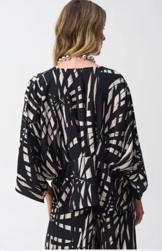 Print Peplum Style top- Joseph Ribkoff