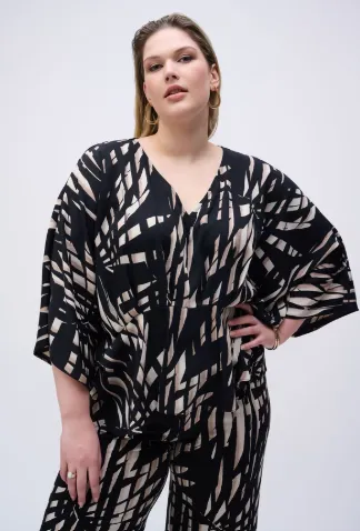 Print Peplum Style top- Joseph Ribkoff