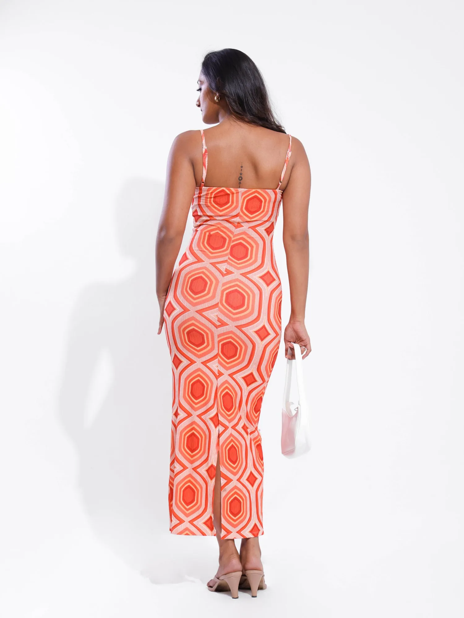 Printed Bodycon Maxi Dress