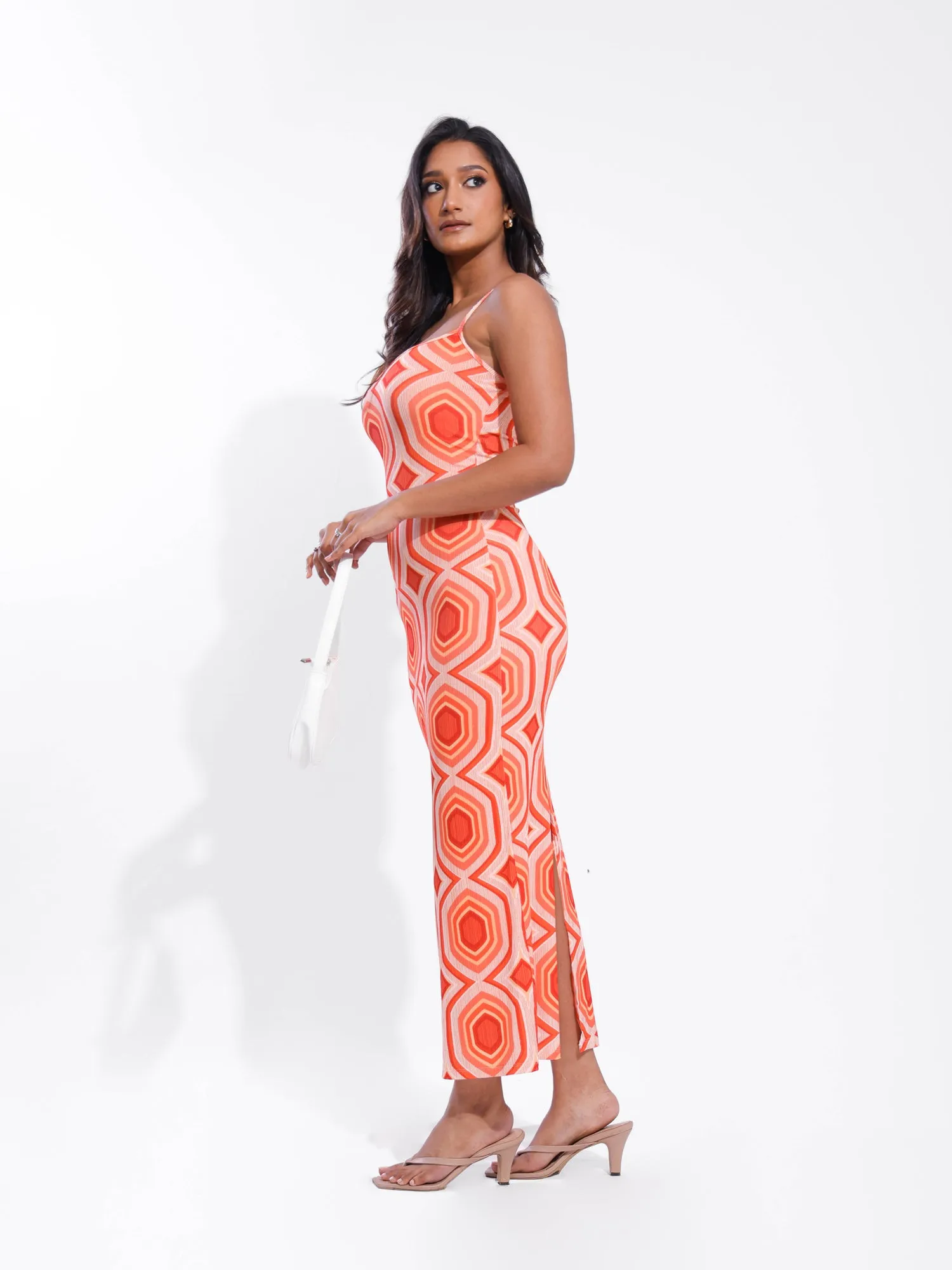 Printed Bodycon Maxi Dress