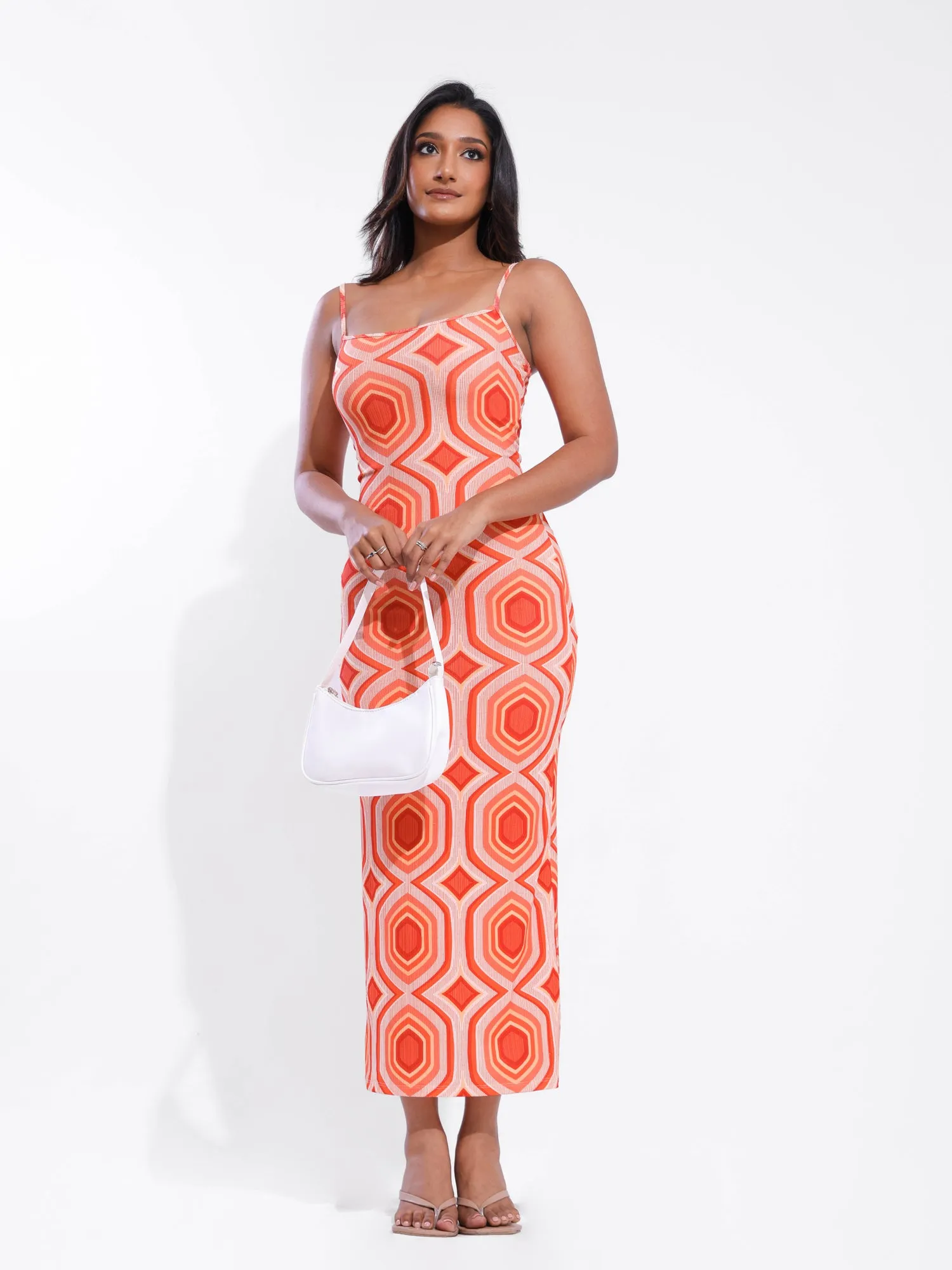 Printed Bodycon Maxi Dress