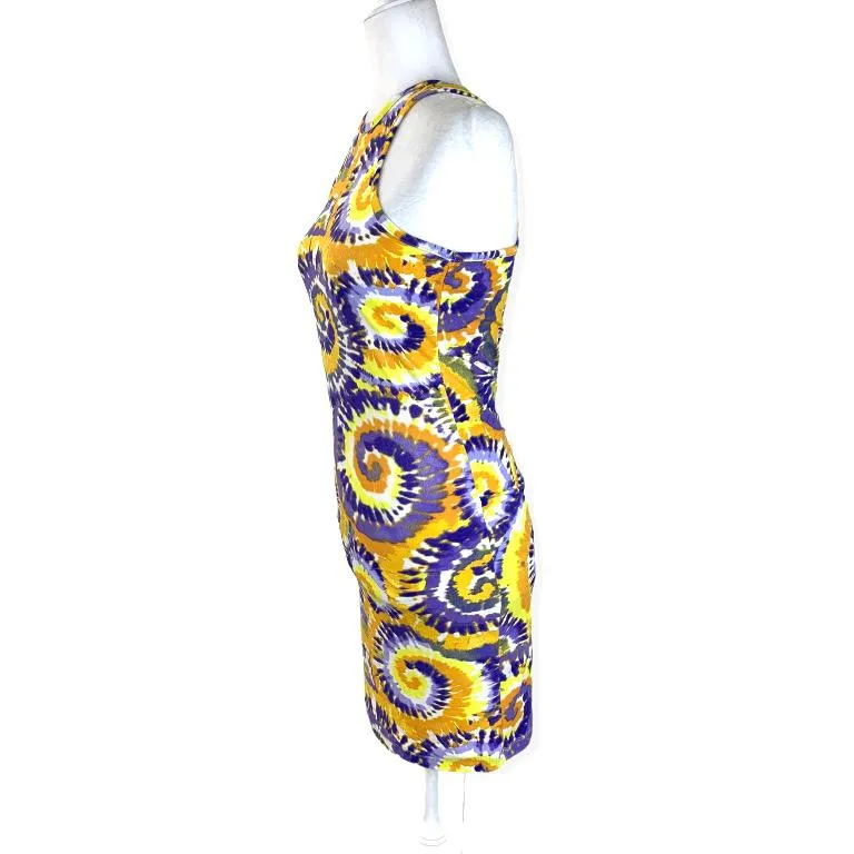 Printed Tie Dye Mini Bodycon Women's Dress