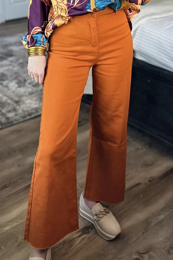 Pumpkin Cropped Pants