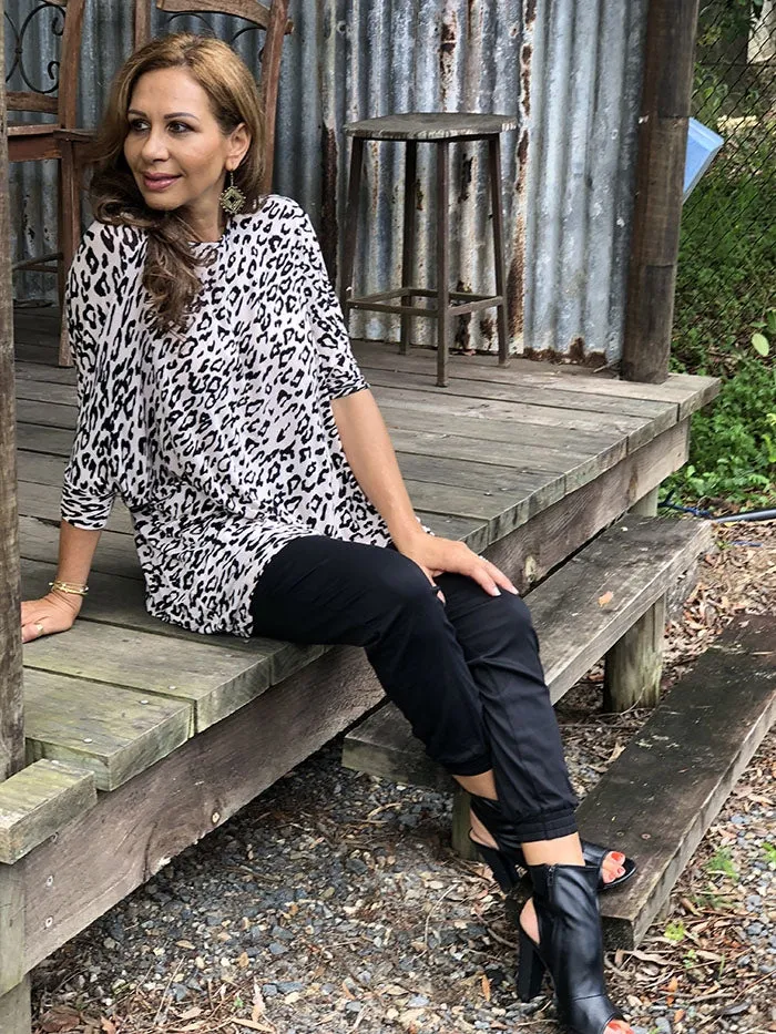 Raja Top - Blush Leopard