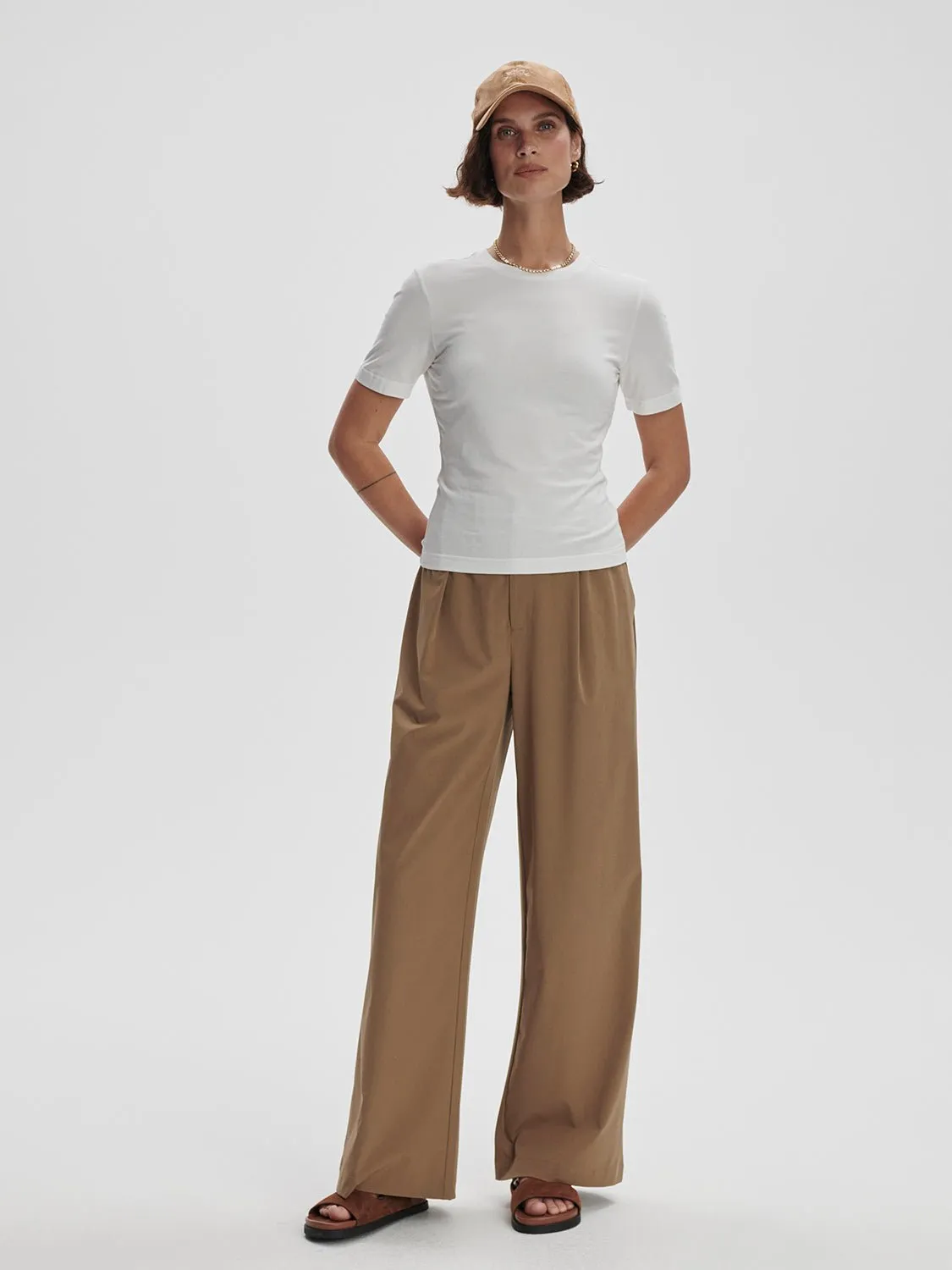 Regina Fitted Tee in White