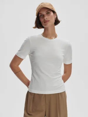 Regina Fitted Tee in White
