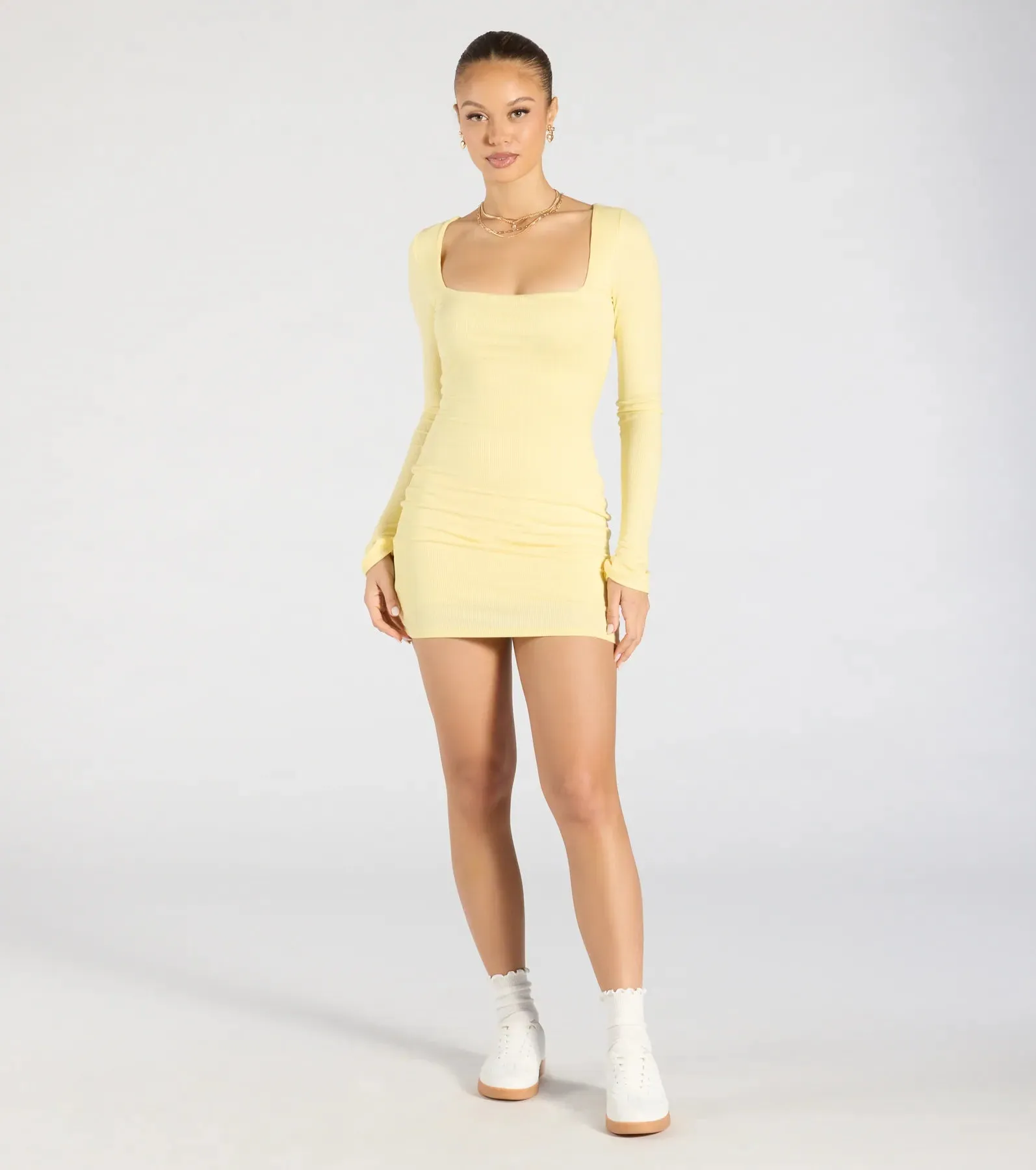 Remarkable Allure Long Sleeve Mini Dress