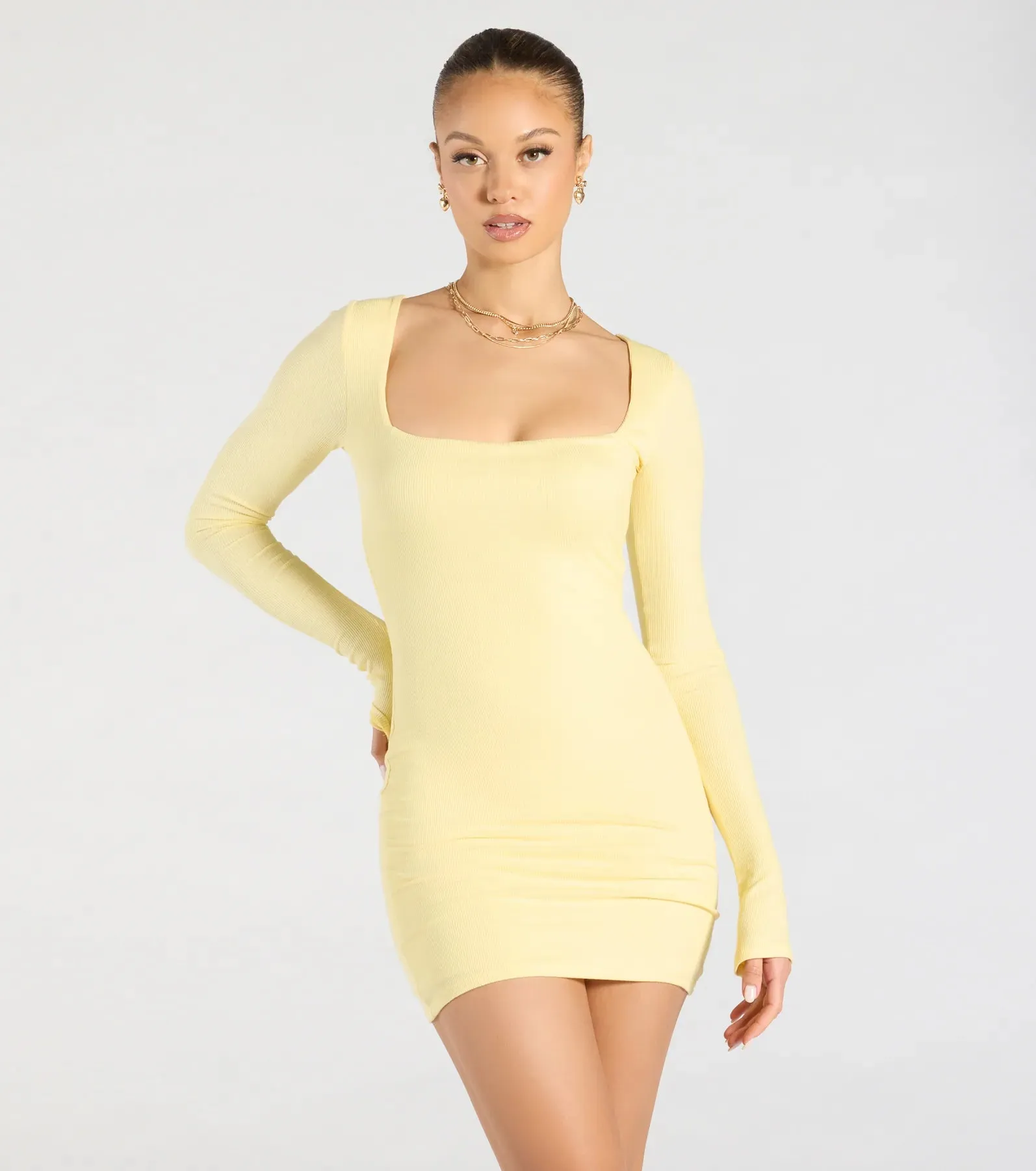 Remarkable Allure Long Sleeve Mini Dress