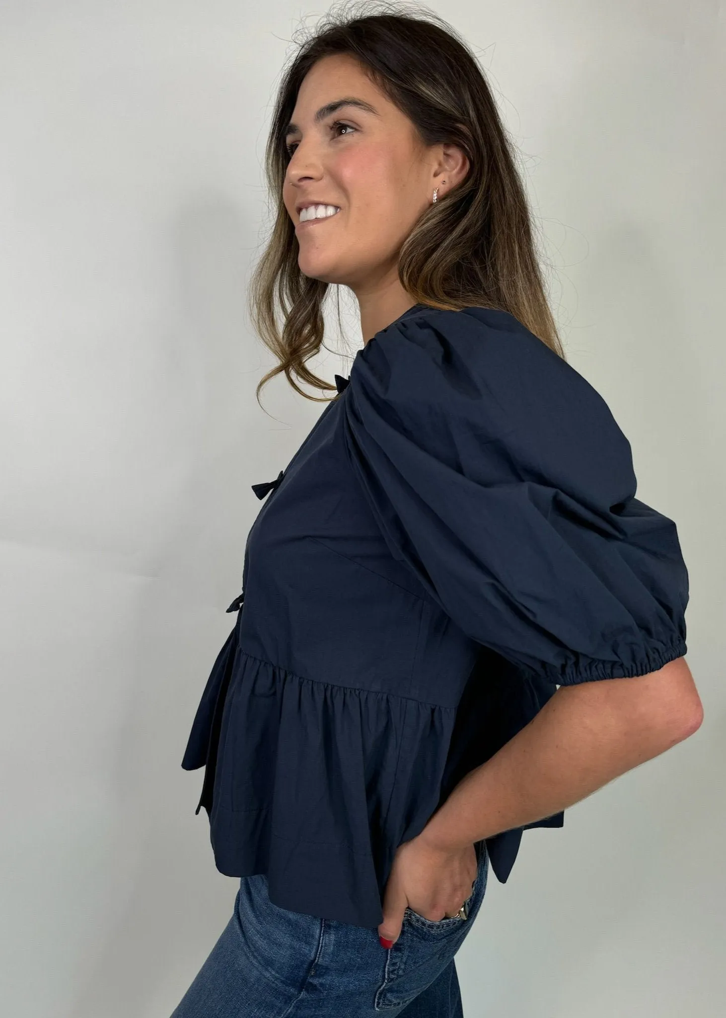 Reset Polly Top Navy