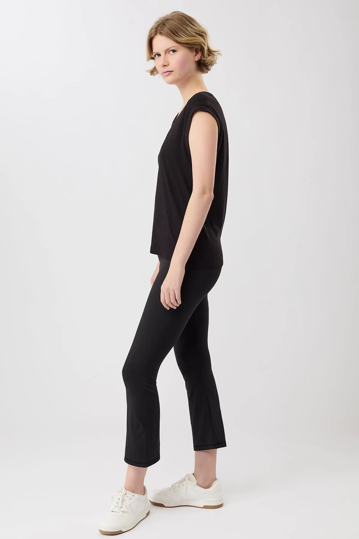 Retro Cropped Pants Black