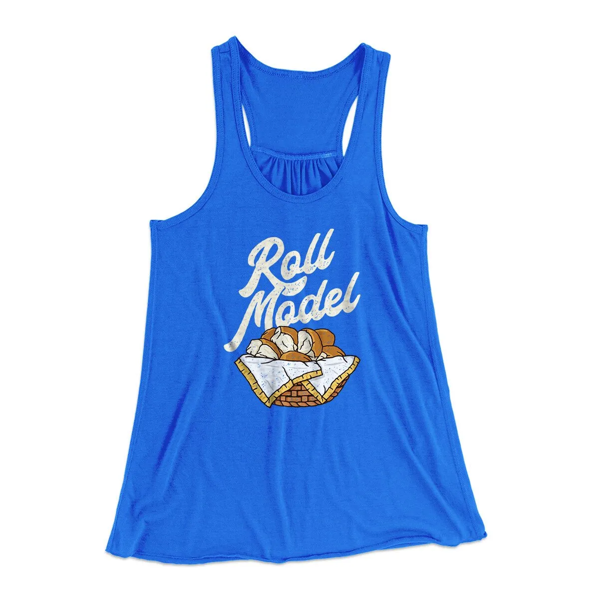 Roll Model Funny Thanksgiving Women's Flowey Racerback Tank Top