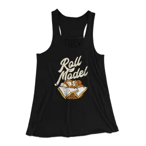Roll Model Funny Thanksgiving Women's Flowey Racerback Tank Top