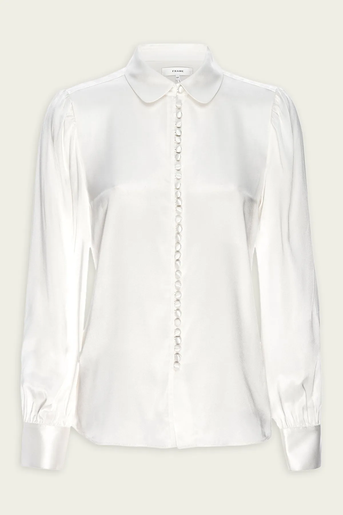Round Collar Shirt in Cream
