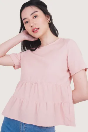 Round Neck Peplum Top
