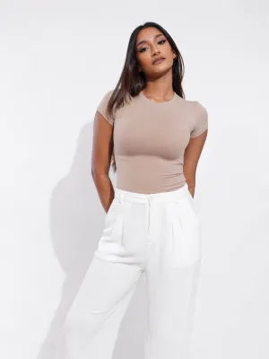 Rue High Neck Fitted T-Shirt