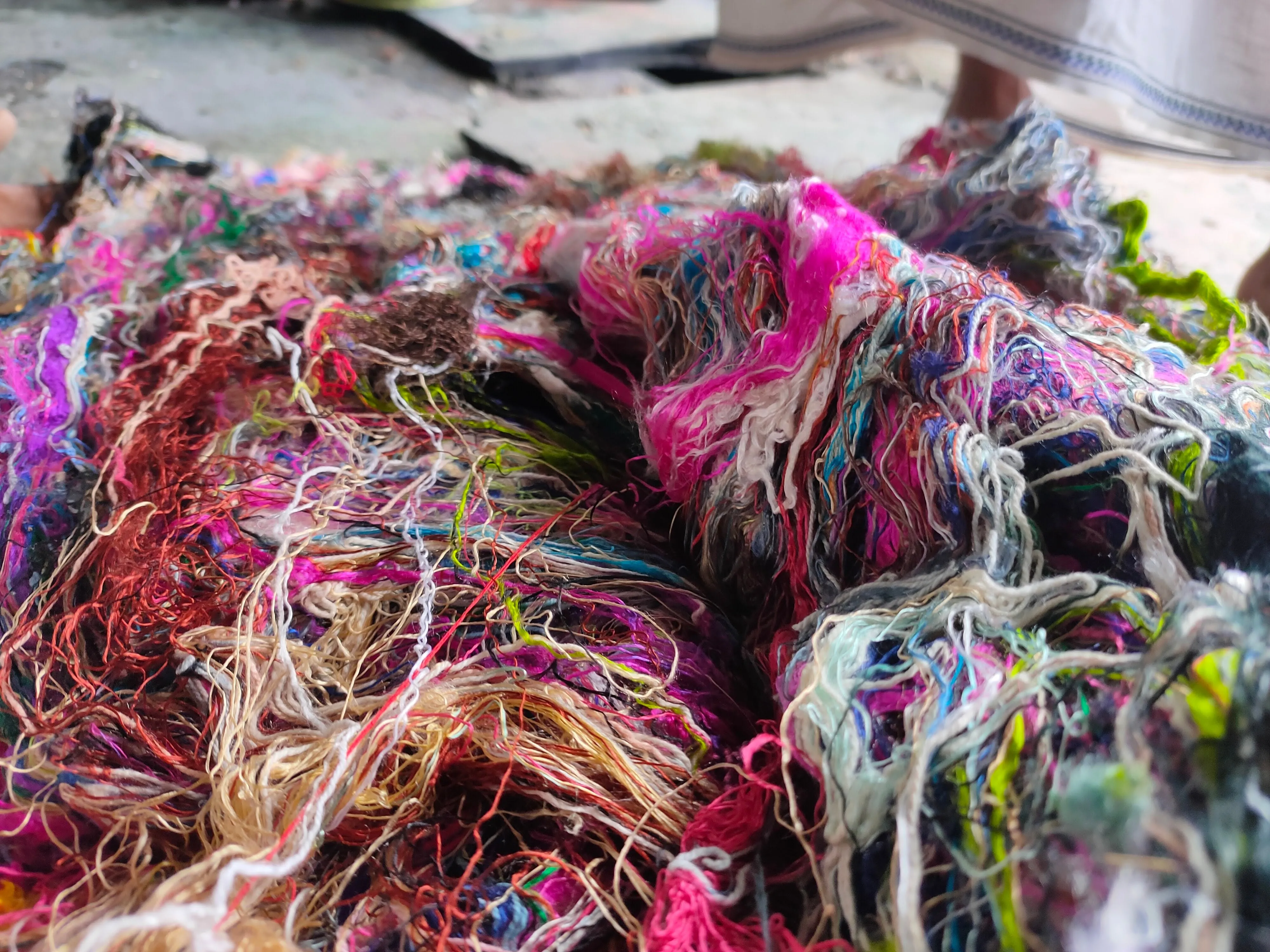 Sari Silk Waste Batts - Multicolor