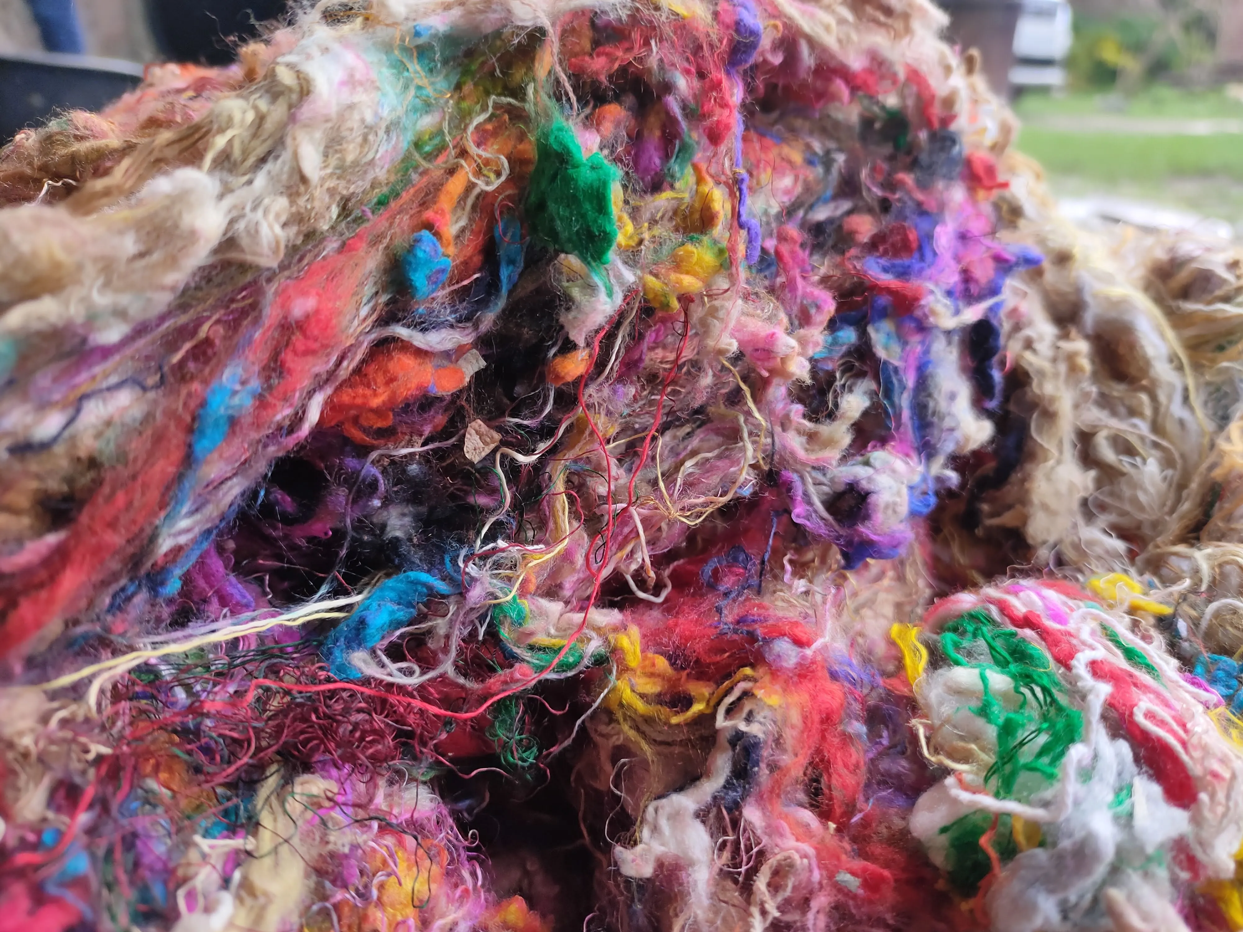 Sari Silk Waste Batts - Multicolor