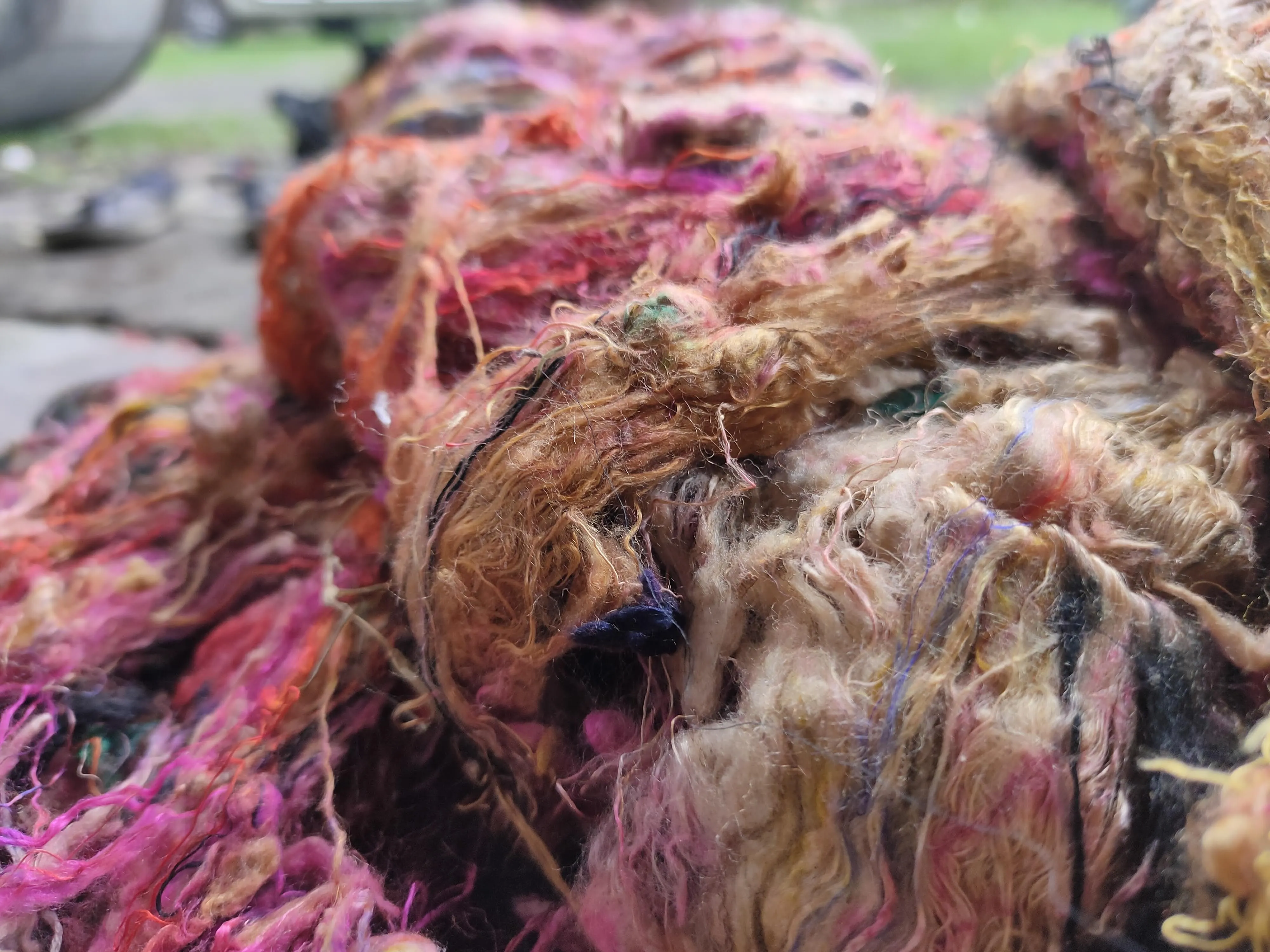 Sari Silk Waste Batts - Multicolor