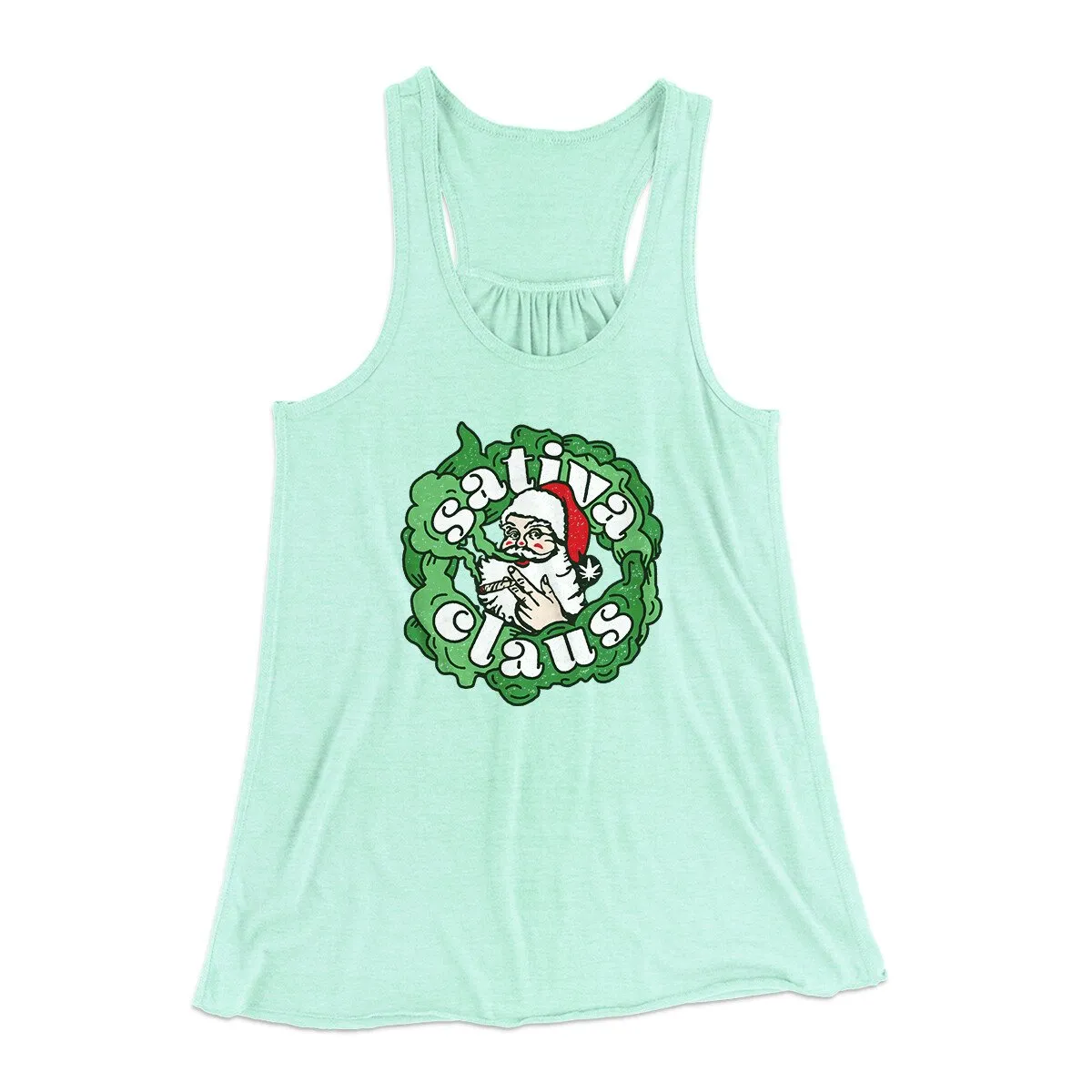 Sativa Claus Women's Flowey Racerback Tank Top
