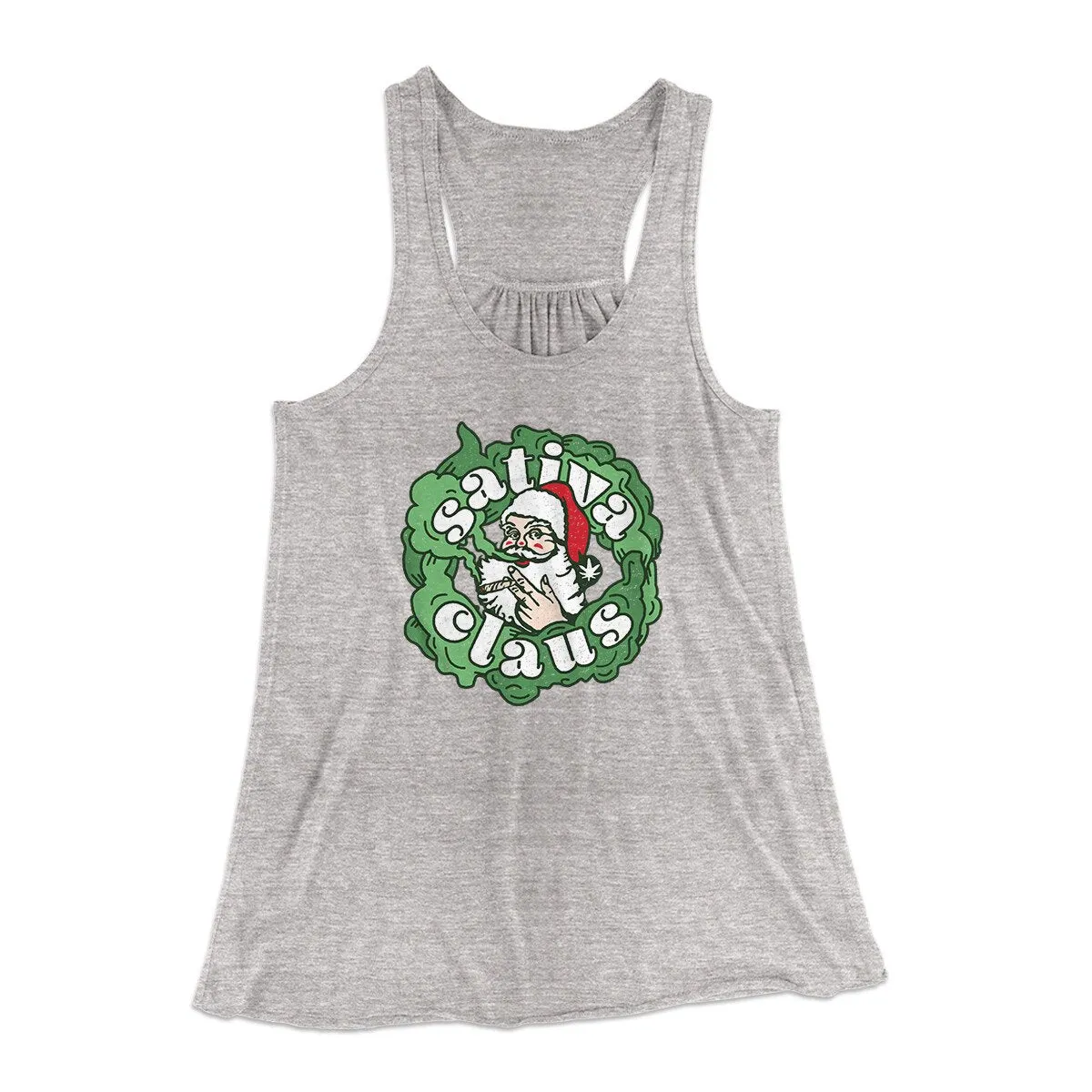 Sativa Claus Women's Flowey Racerback Tank Top