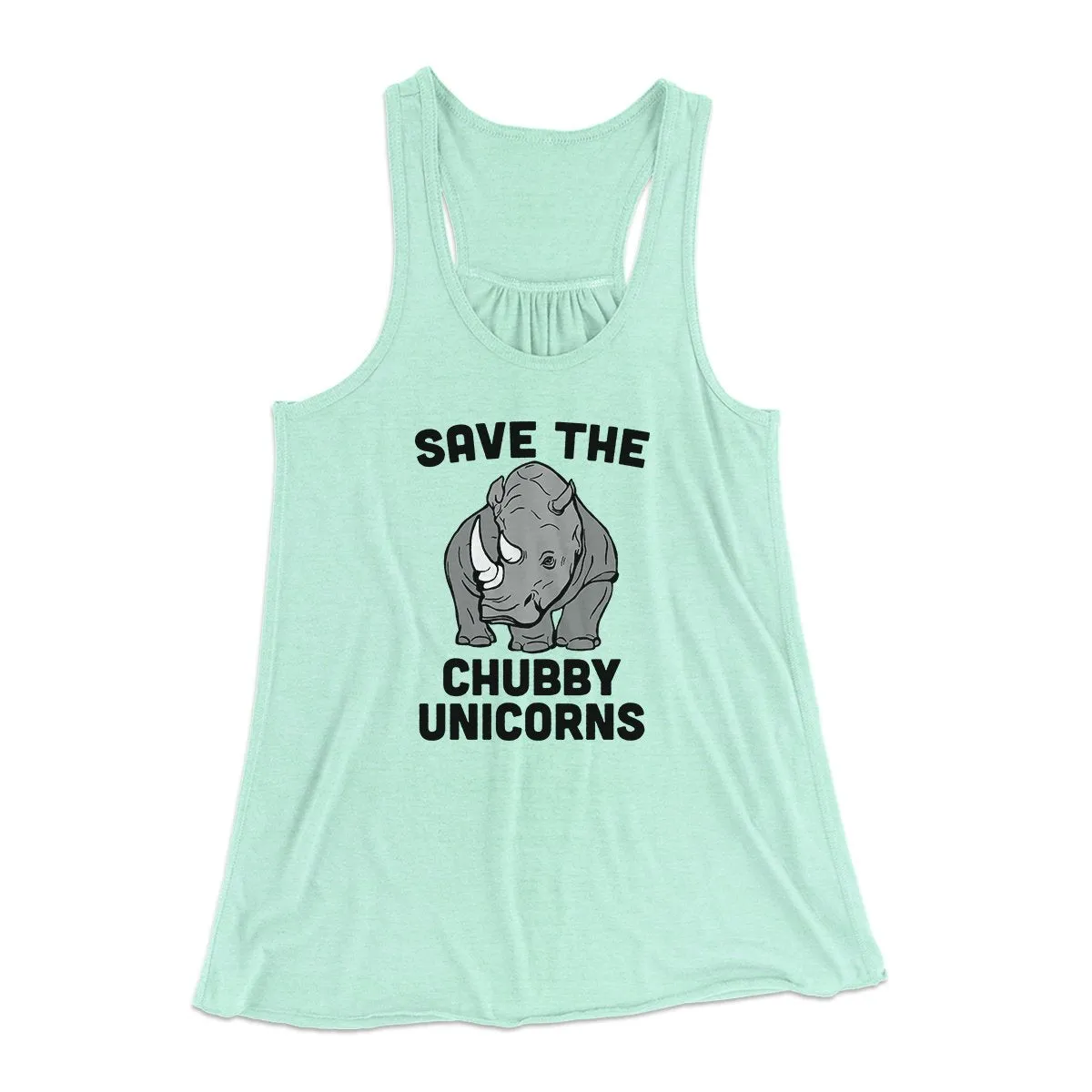 Save The Chubby Unicorns Funny Women's Flowey Tank Top