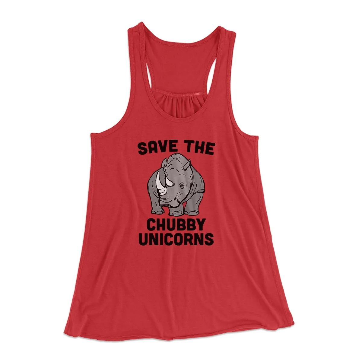 Save The Chubby Unicorns Funny Women's Flowey Tank Top