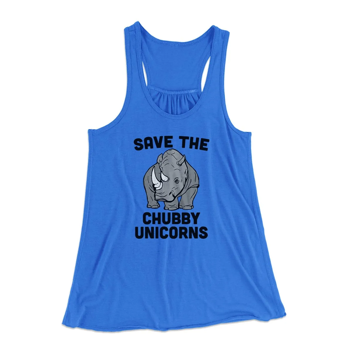 Save The Chubby Unicorns Funny Women's Flowey Tank Top
