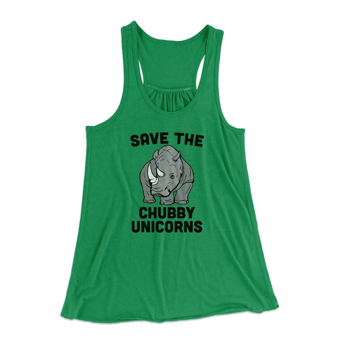 Save The Chubby Unicorns Funny Women's Flowey Tank Top