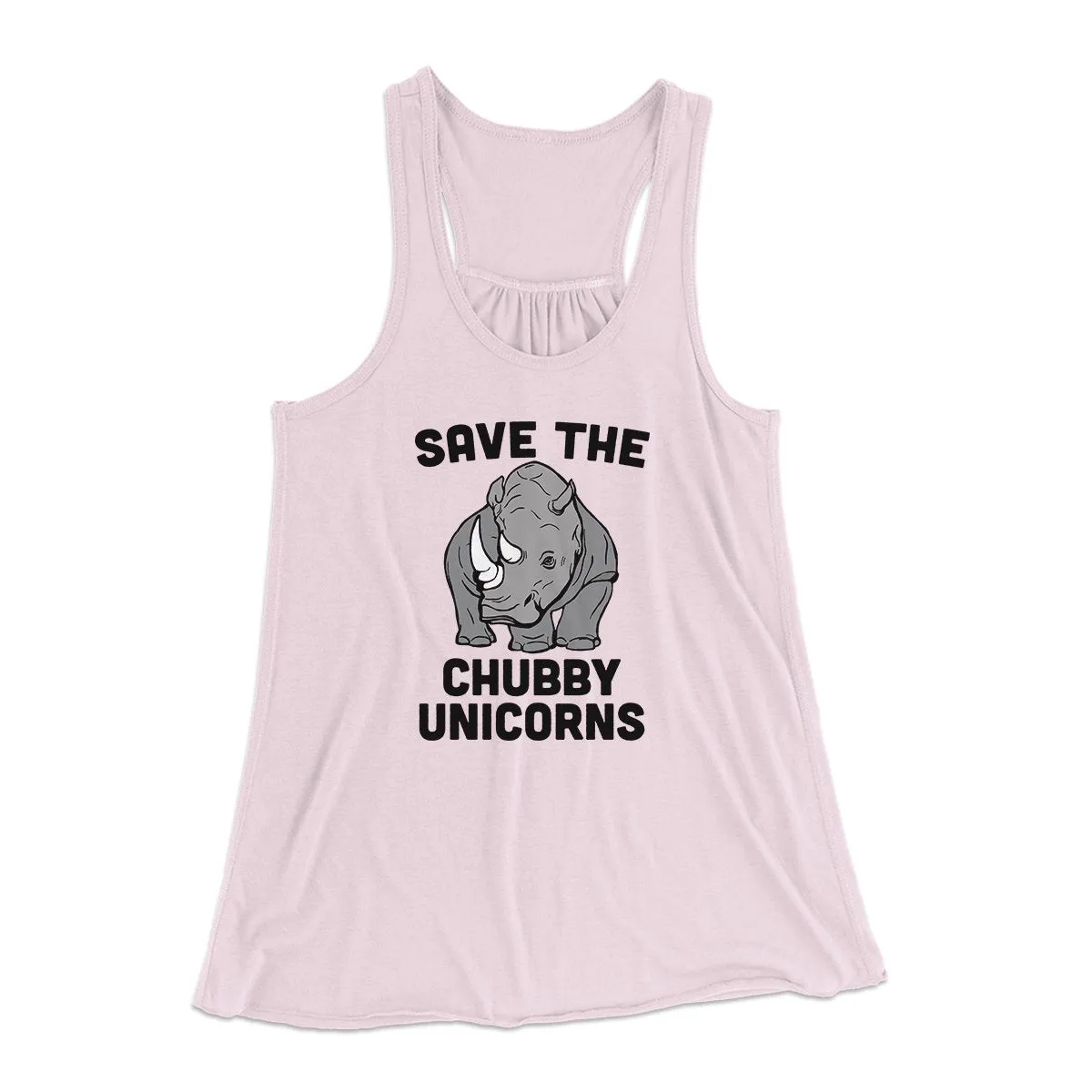 Save The Chubby Unicorns Funny Women's Flowey Tank Top