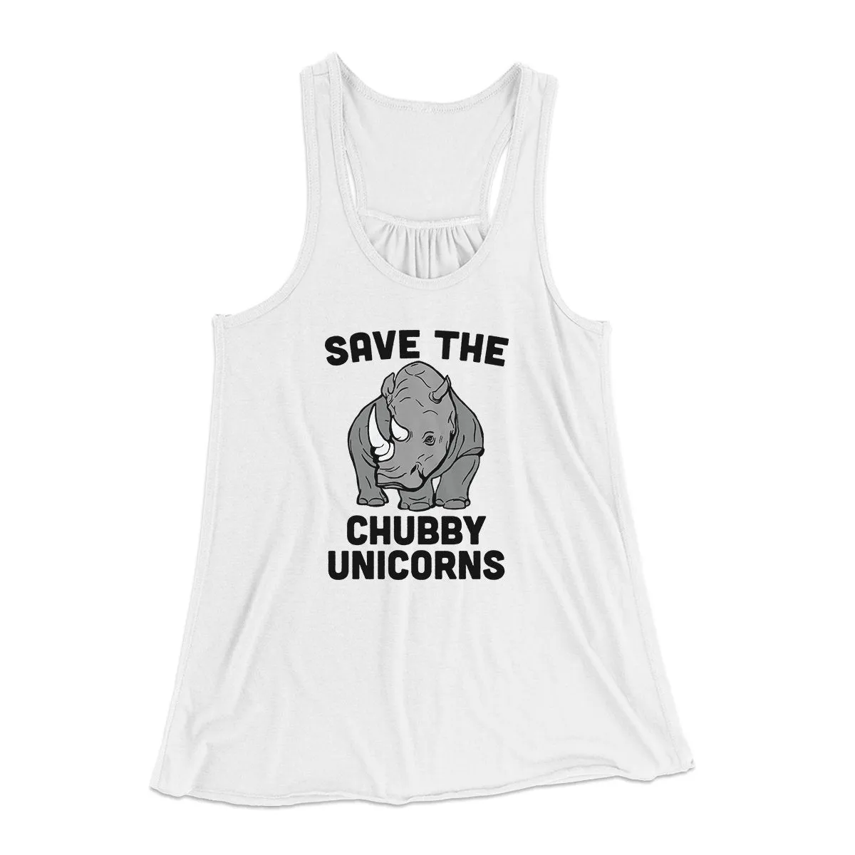 Save The Chubby Unicorns Funny Women's Flowey Tank Top
