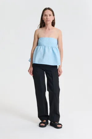 SELENA | TOP STRIA MATELASS… LIGHT BLUE
