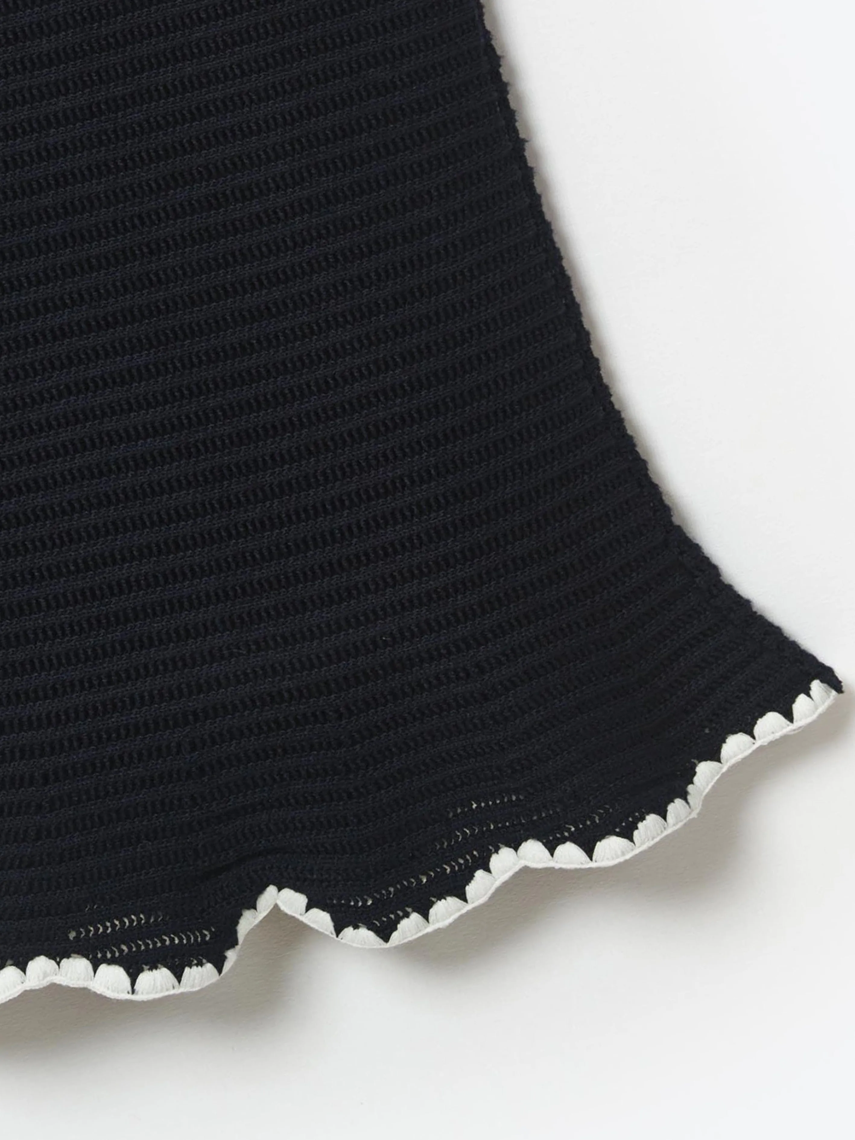 Self Portrait Girls Crochet Mini Dress in Navy