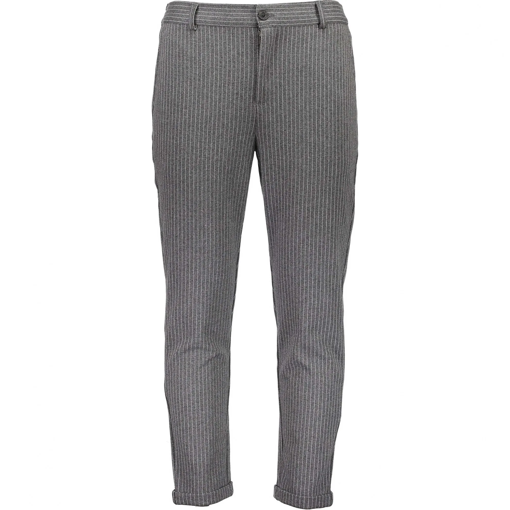 Shine Original Jaden Cropped Fitchino Pants W. Elastic Waist Dk. Grey Mix