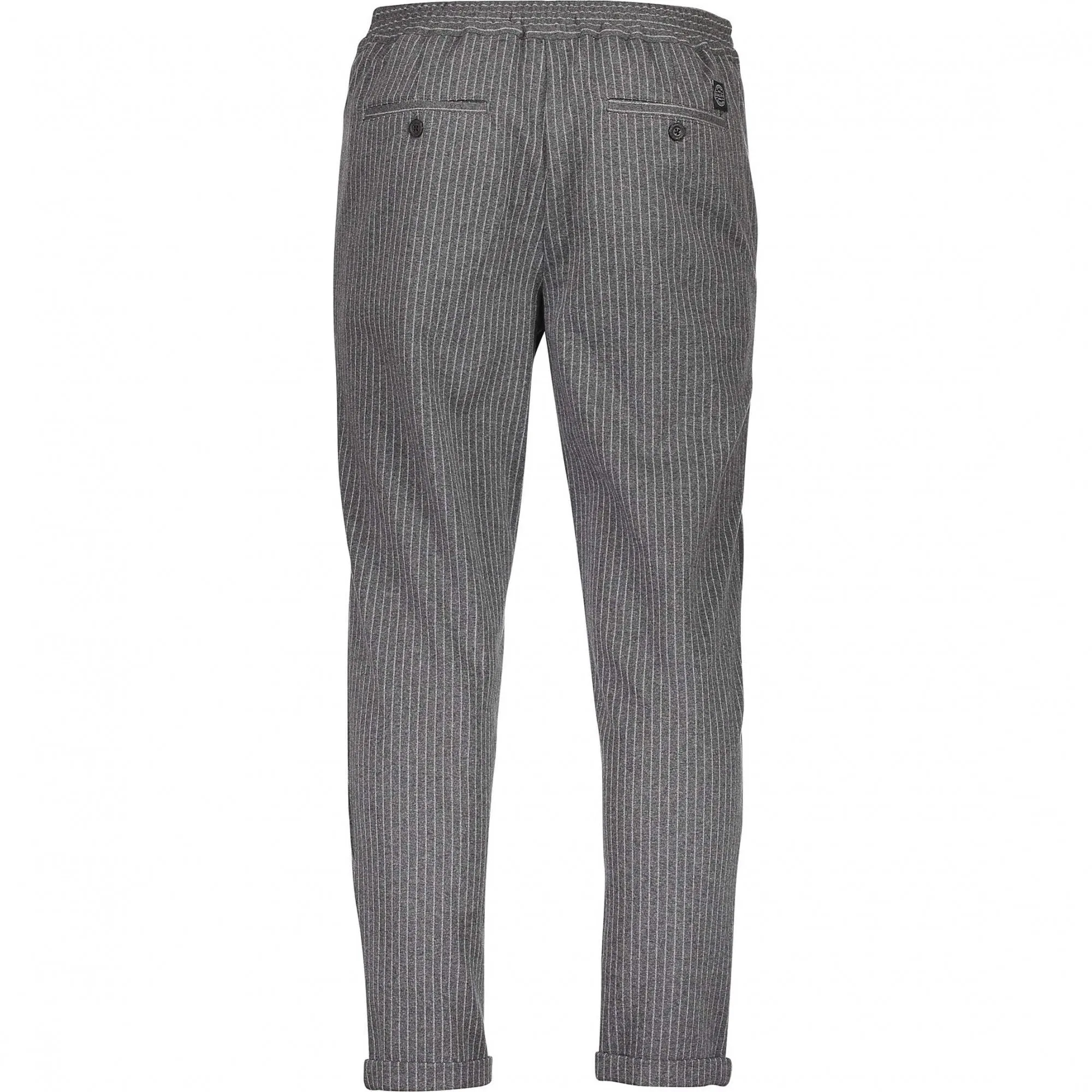 Shine Original Jaden Cropped Fitchino Pants W. Elastic Waist Dk. Grey Mix
