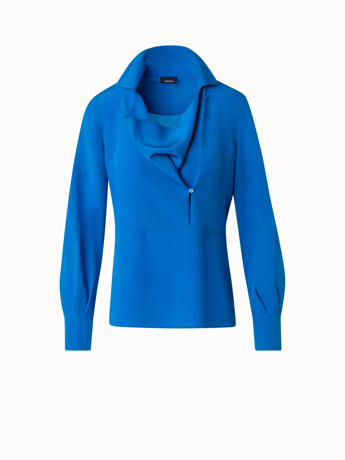 Silk Crêpe Blouse with Draping