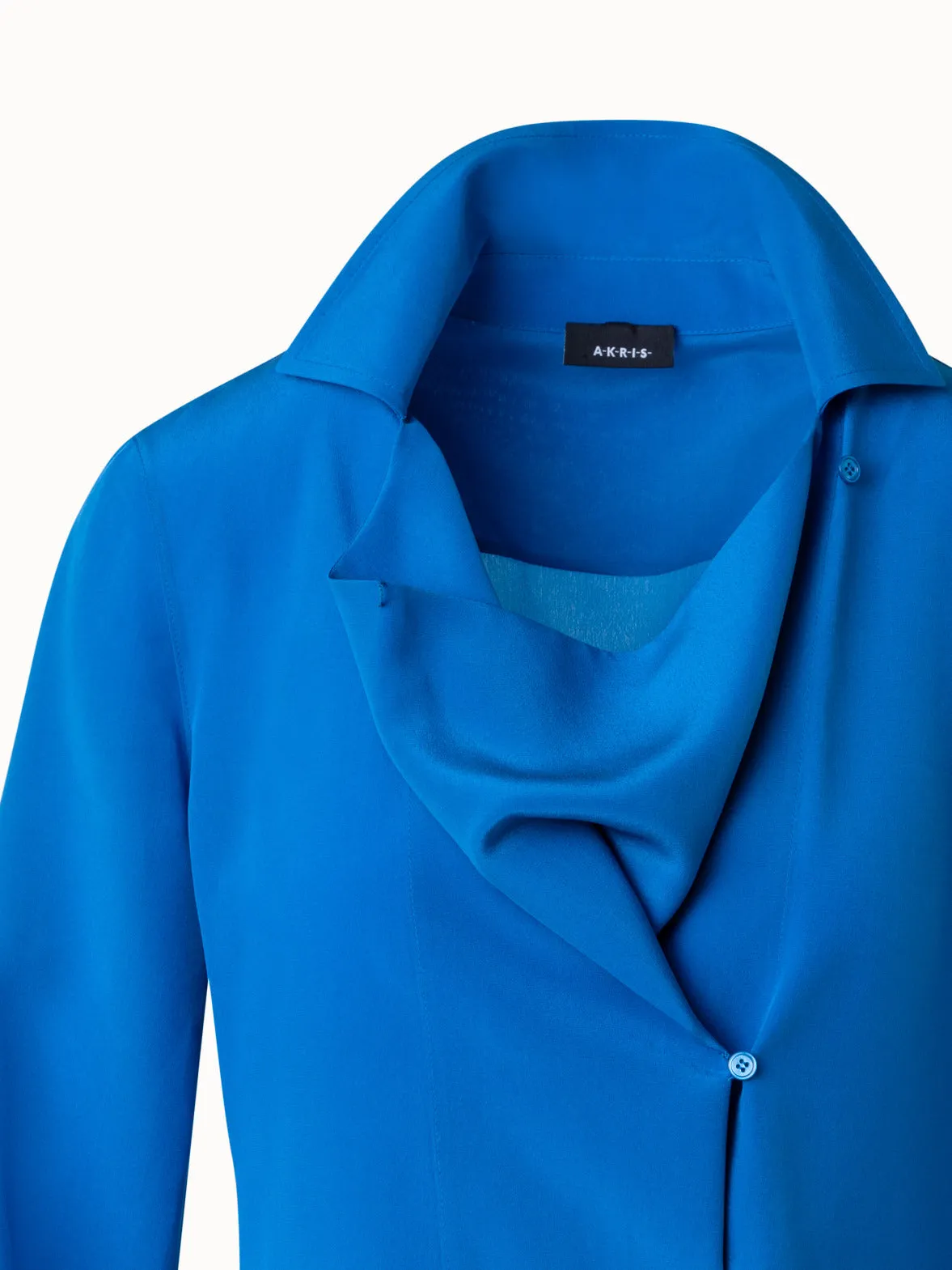 Silk Crêpe Blouse with Draping
