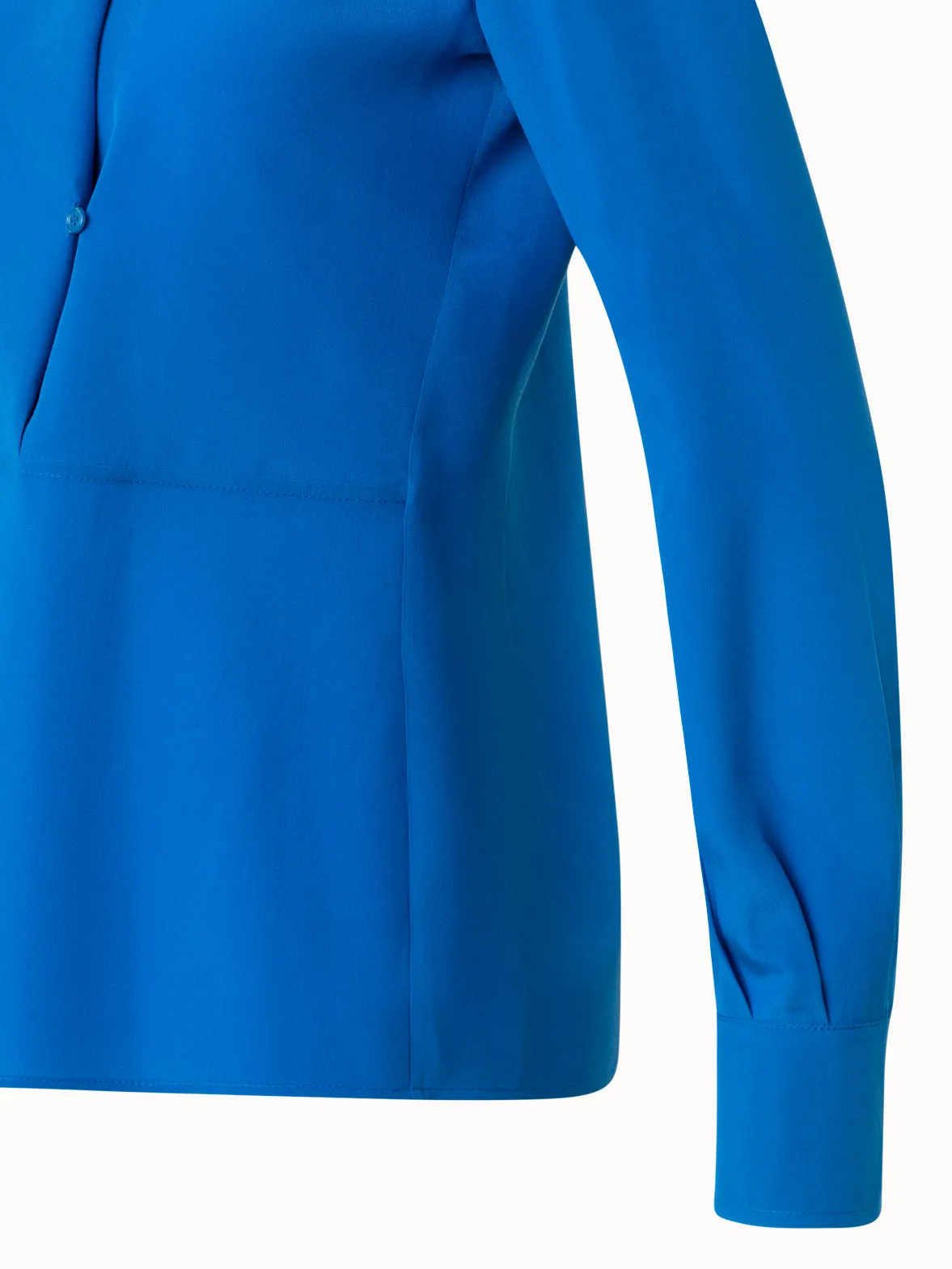 Silk Crêpe Blouse with Draping